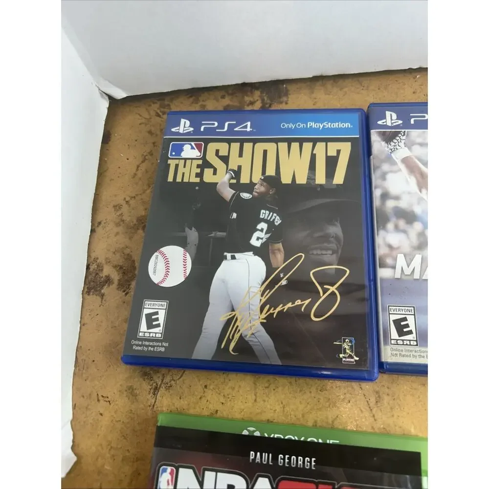 5 Game Bundle Lot PS4 Xbox One NBA 2k Madden FIFA MLB The Show 17
